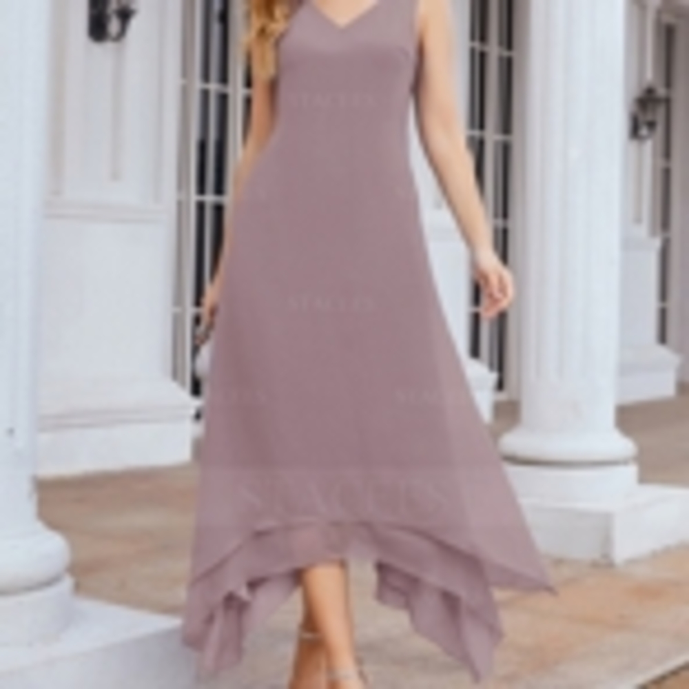 Asymmetrical Mauve Dress
